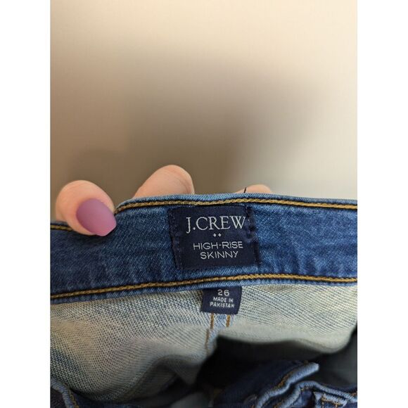 J. Crew 9" High-Rise Jeggings Jeans Womens Size 26 Dark Wash Stretch Denim AD712 - Picture 8 of 10